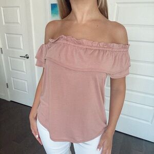 Sienna Sky Off-Shoulder Blush Top